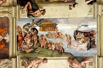 The Flood and Noahs Ark Michelangelo